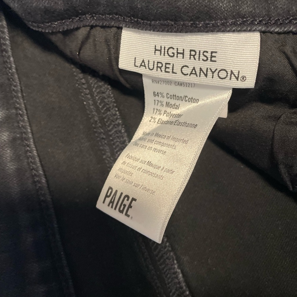 PAIGE Laurel Canyon High Rise Jeans in Black
